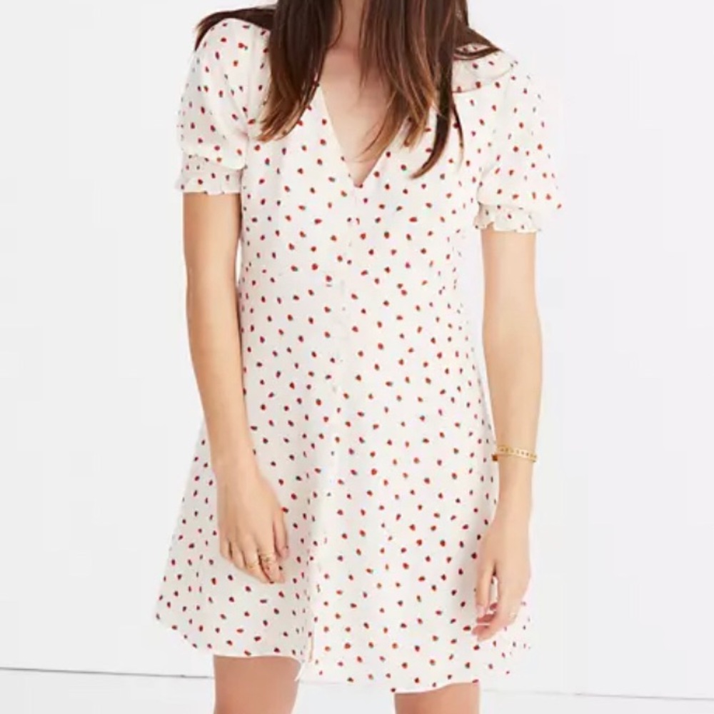 Madewell strawberry dress size 0
